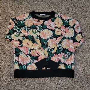 Floral Kids Sweater - Black, Pink, Yellow